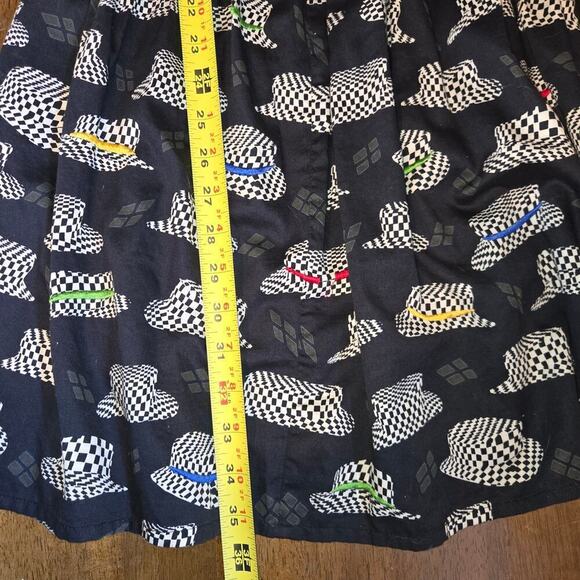 eShakti Custom Black Embroidered Hat Dress  Colorful All-over Fit & Flare - Picture 11 of 11